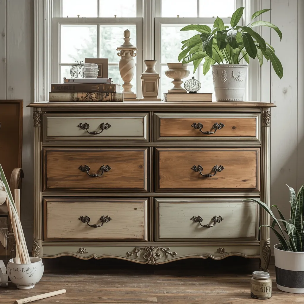 Vintage dresser upcycling transformation kit